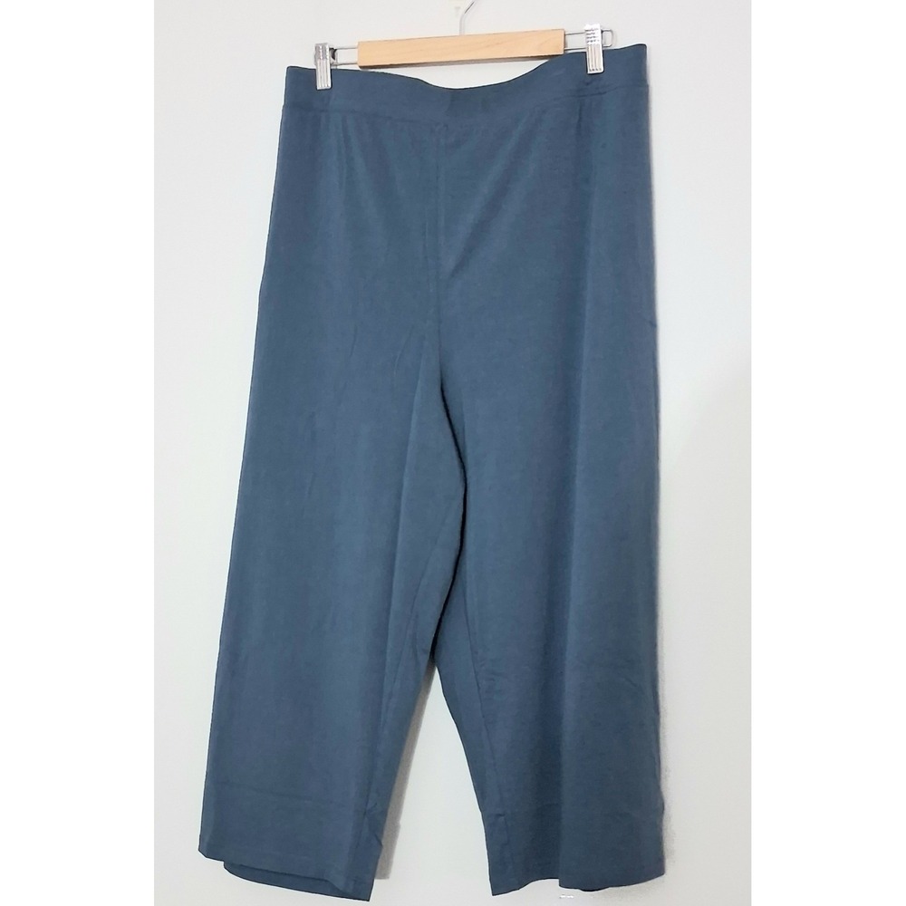 Denim and Co Pants Women's Size‎ 4XP Petite Beach Jersey Wide Leg Crop Pre-owned